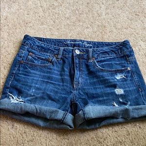 American Eagle distressed jean shorts